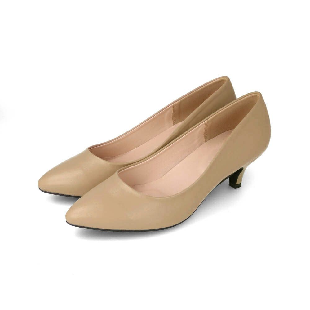 menue (メヌエ) ポインテッドトゥ 5cm ミドルヒールパンプス