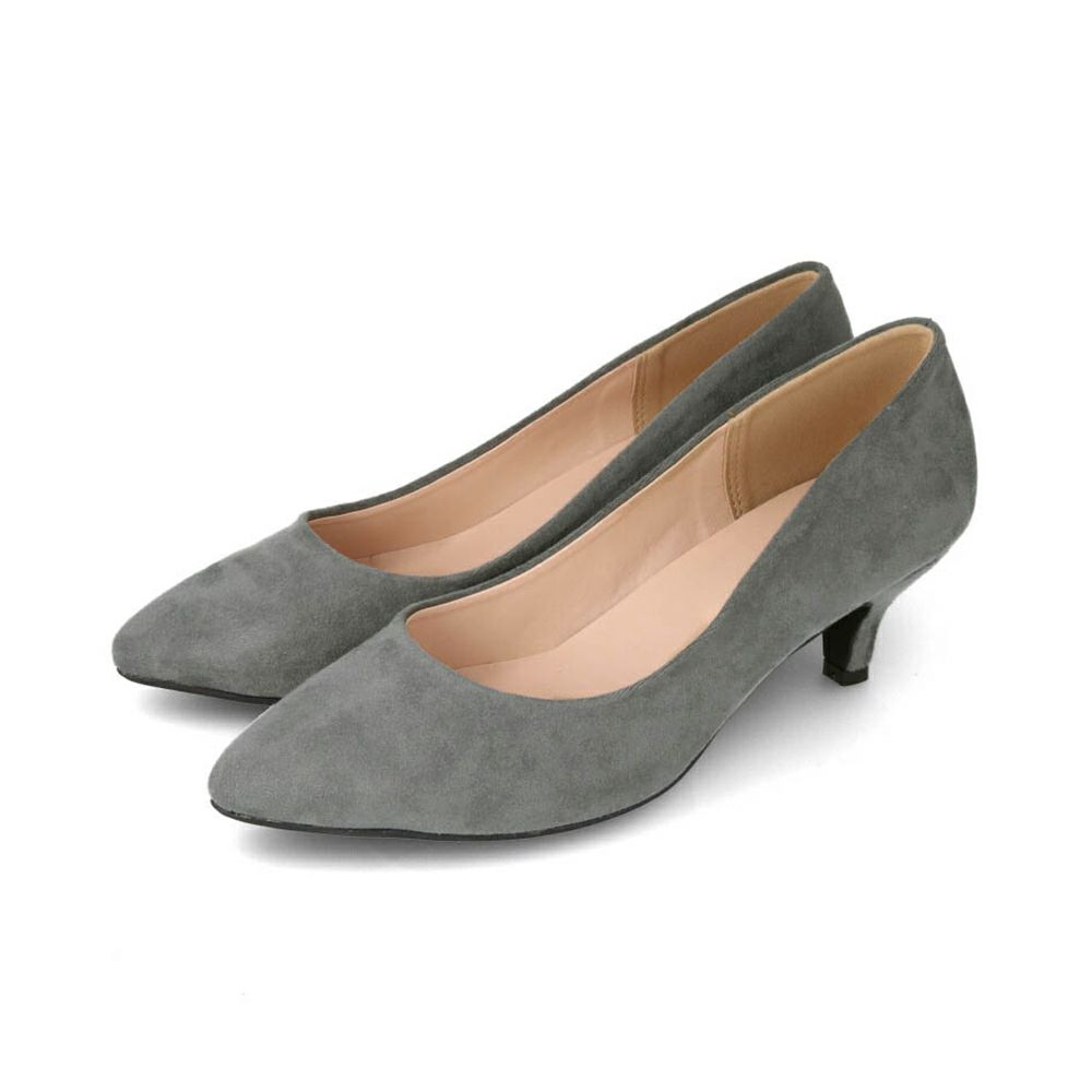 menue (メヌエ) ポインテッドトゥ 5cm ミドルヒールパンプス