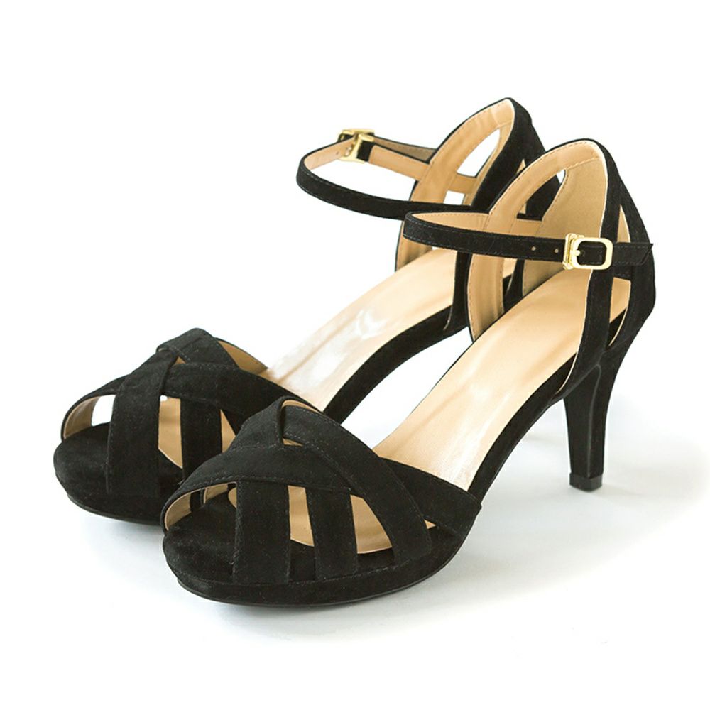 flune（フリューン） クロスデザイン アンクルストラップ サンダル