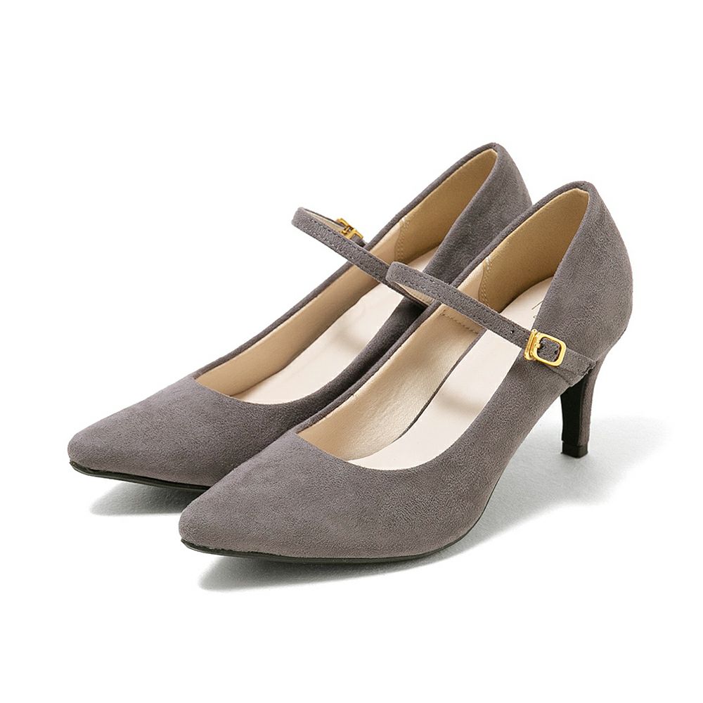 menue（メヌエ） イイ女ポインテッド ストラップ7cmヒールパンプス