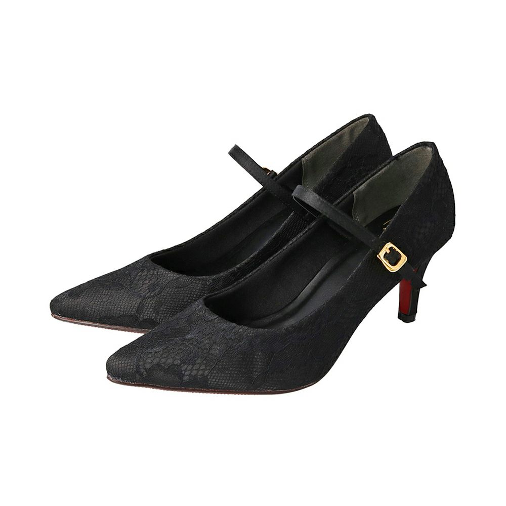 menue（メヌエ） イイ女ポインテッド ストラップ7cmヒールパンプス