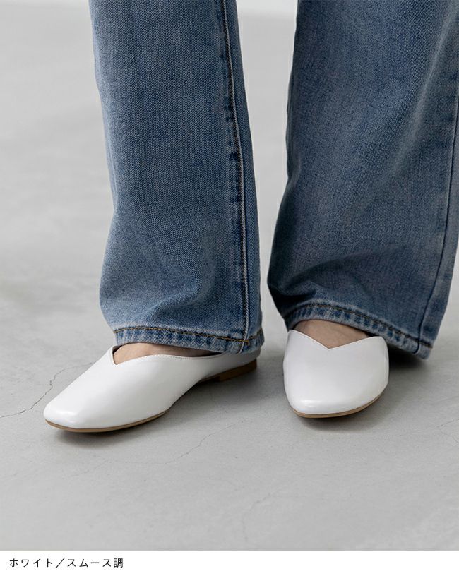 menue（メヌエ） スクエアトゥ 2wayバブーシュ