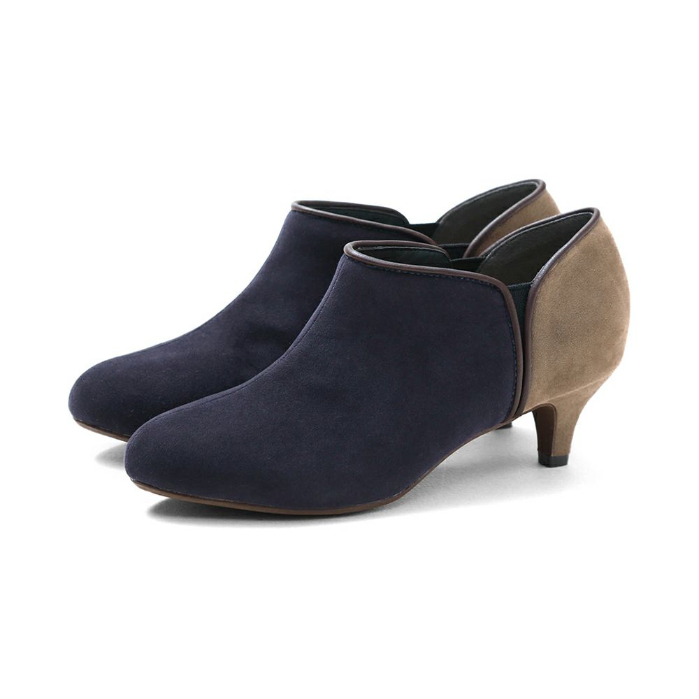 menue（メヌエ） バイカラー サイドゴア ブーティ 5cmヒール