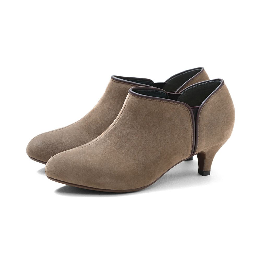 menue（メヌエ） バイカラー サイドゴア ブーティ 5cmヒール