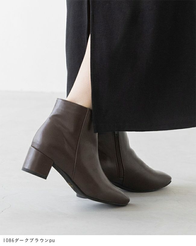 menue (メヌエ) スクエアトゥ ショートブーツ