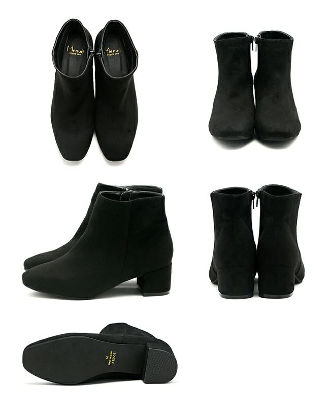 menue (メヌエ) スクエアトゥ ショートブーツ