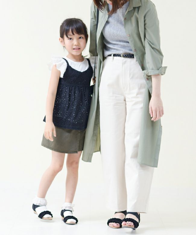 menue（メヌエ）  コルク巻き ゴムストラップ キッズサンダル送料無料