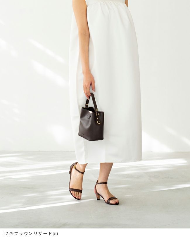 menue (メヌエ) アンクルストラップ 5cmヒール サンダル