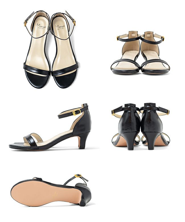 menue (メヌエ) アンクルストラップ 5cmヒール サンダル