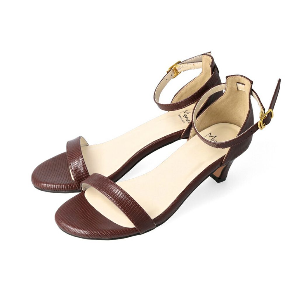 menue (メヌエ) アンクルストラップ 5cmヒール サンダル