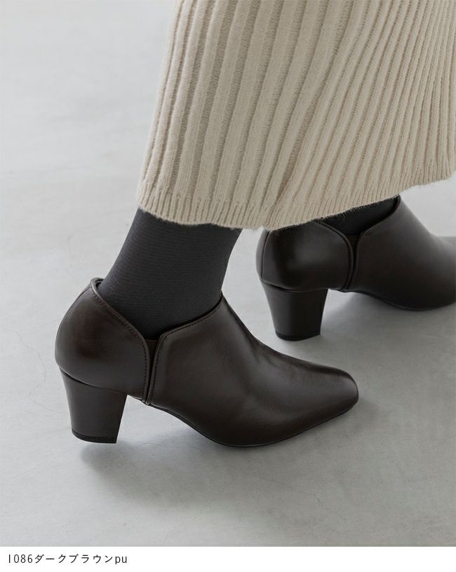 menue (メヌエ) サイドゴア スクエアトゥ ブーティ