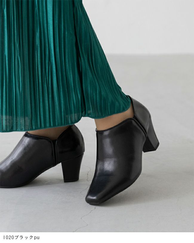 menue (メヌエ) サイドゴア スクエアトゥ ブーティ