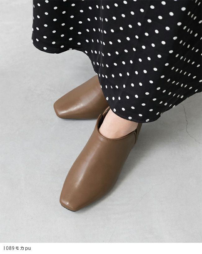 menue (メヌエ) サイドゴア スクエアトゥ ブーティ