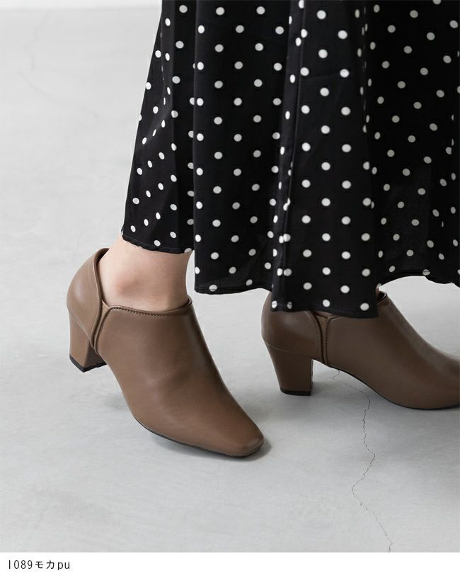 menue (メヌエ) サイドゴア スクエアトゥ ブーティ