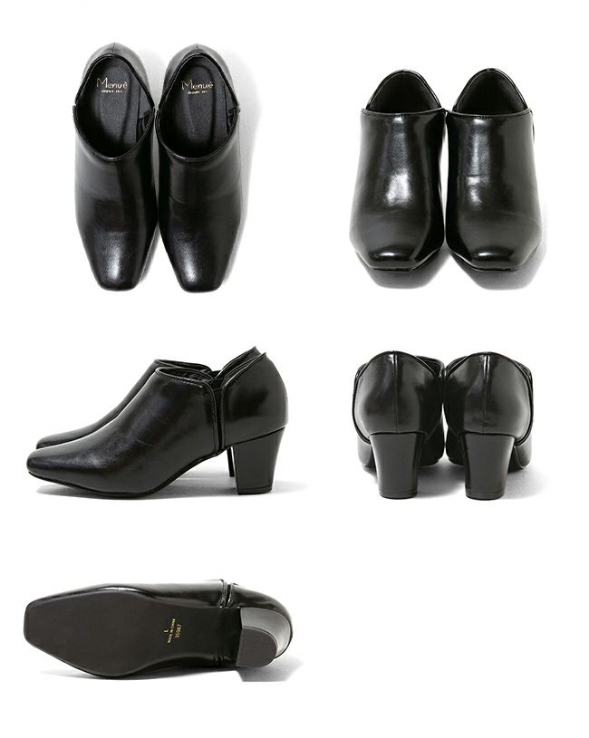 menue (メヌエ) サイドゴア スクエアトゥ ブーティ