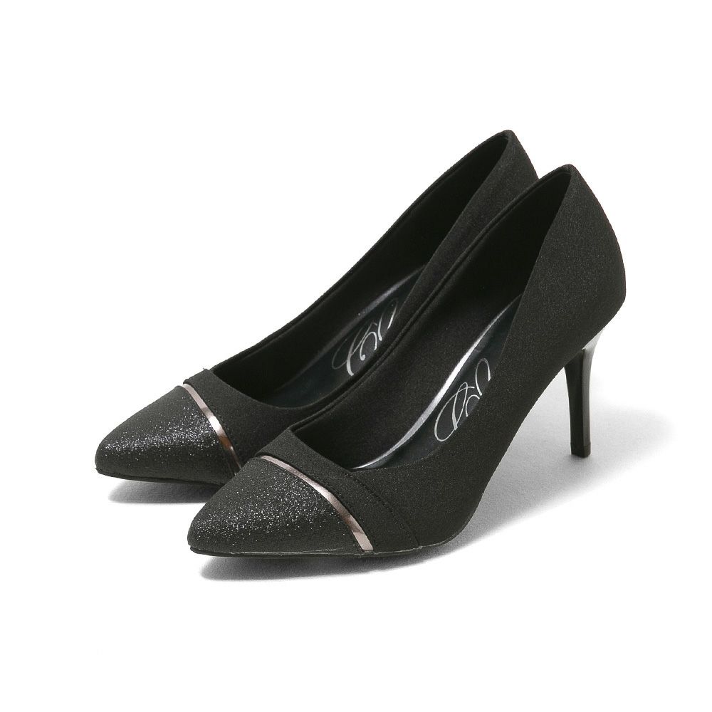 menue（メヌエ） グリッター加工 切替デザイン パンプス