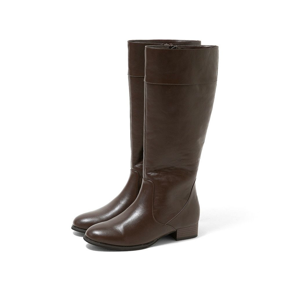 menue（メヌエ） 3cmヒール サイドジップ ロングブーツ