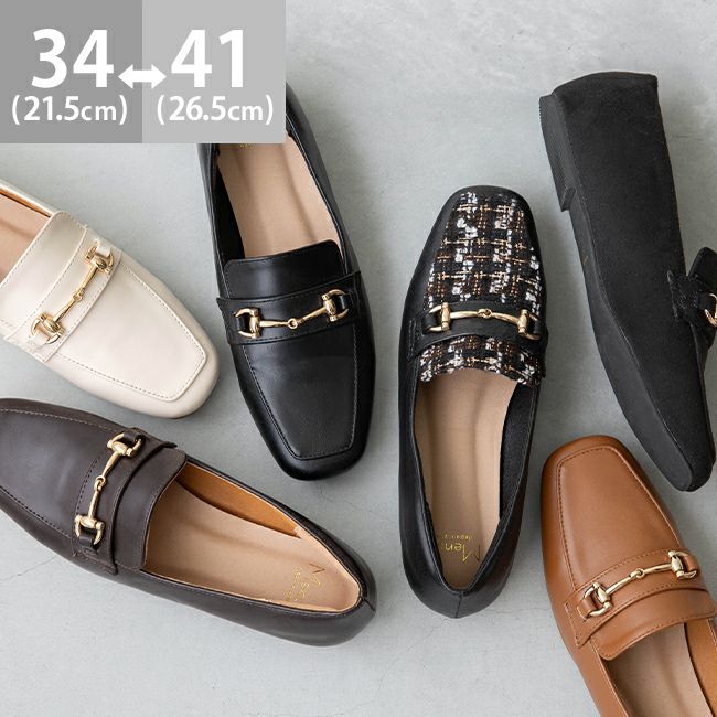 menue (メヌエ) スクエアトゥビットローファー