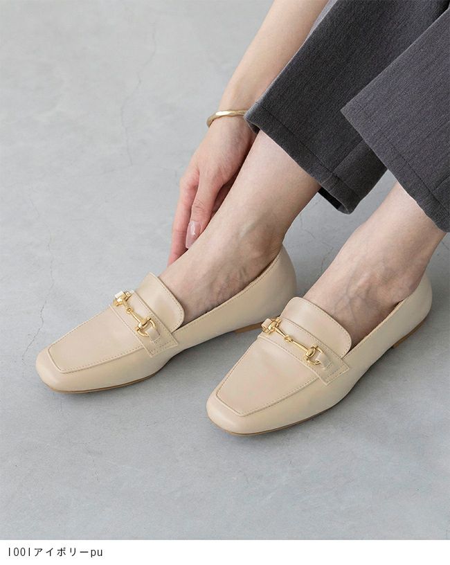 menue (メヌエ) スクエアトゥビットローファー