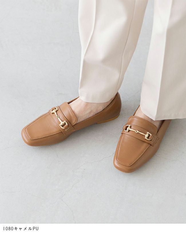 menue (メヌエ) スクエアトゥビットローファー