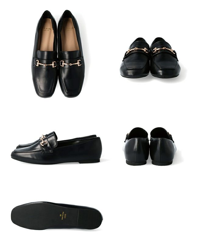 menue (メヌエ) スクエアトゥビットローファー