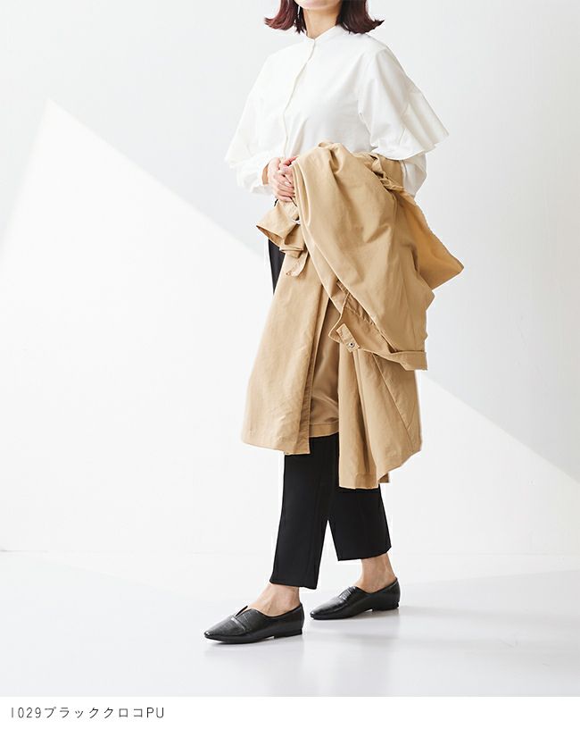 menue (メヌエ) スリット入りフラットシューズ