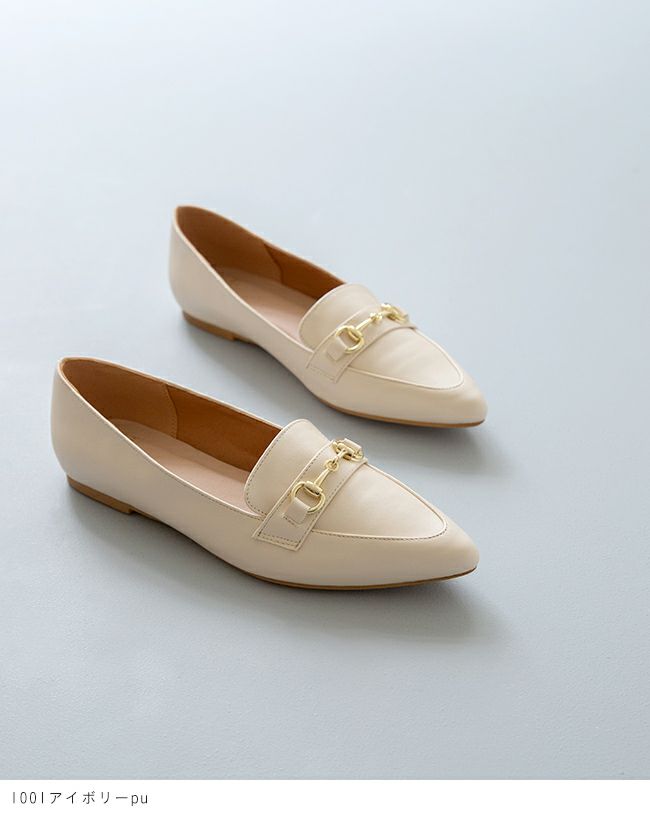 menue (メヌエ) ポインテッドトゥローファーパンプス