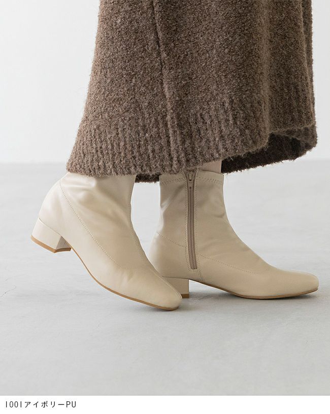 menue (メヌエ) スクエアトゥストレッチブーツ