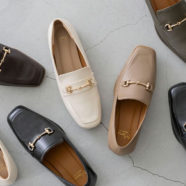 menue (メヌエ) スクエアトゥビットローファー