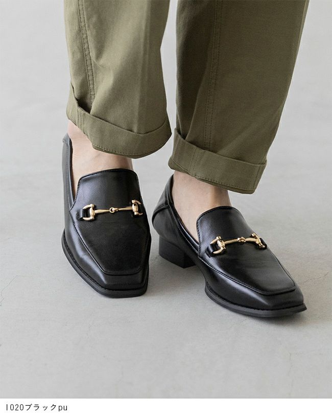 menue (メヌエ) スクエアトゥビットローファー