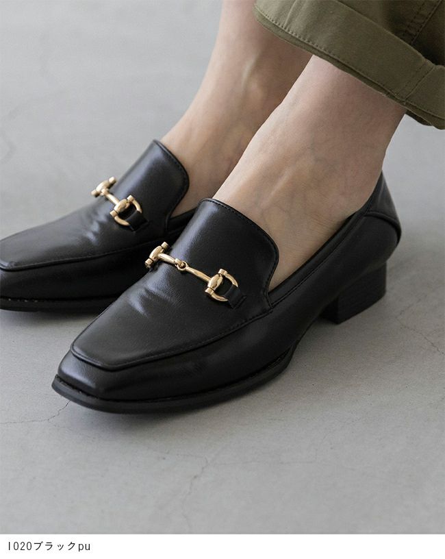 menue (メヌエ) スクエアトゥビットローファー