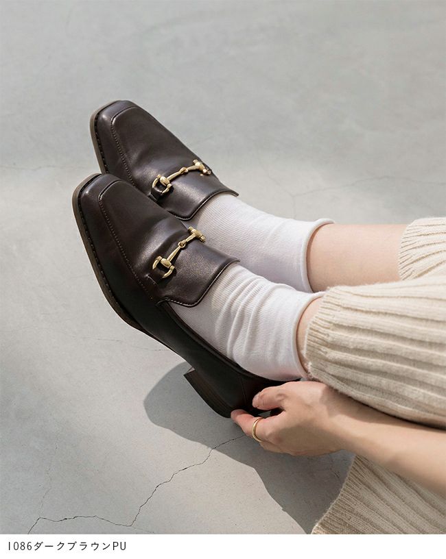 menue (メヌエ) スクエアトゥビットローファー