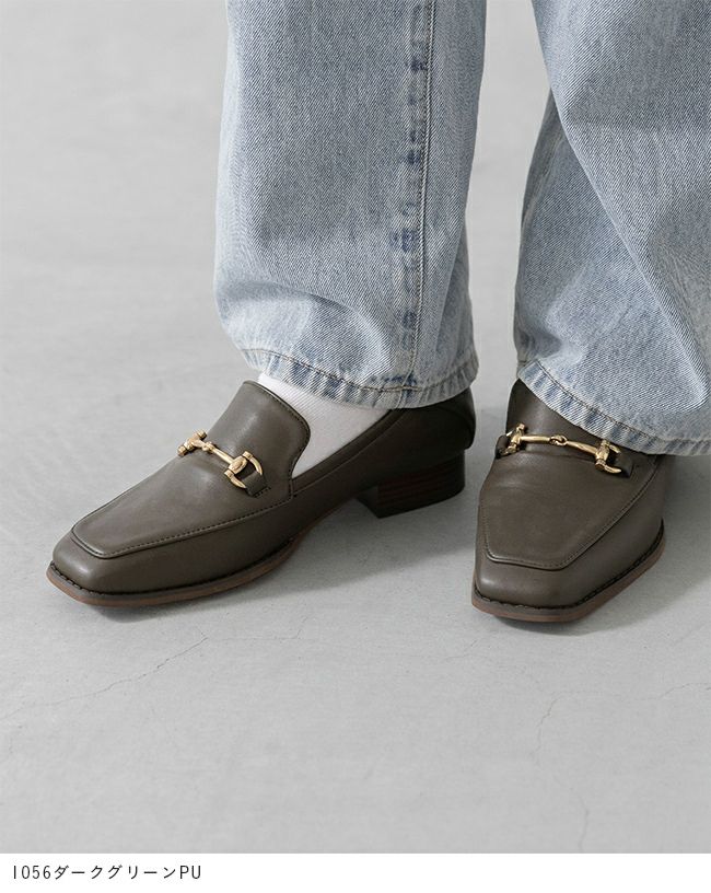 menue (メヌエ) スクエアトゥビットローファー