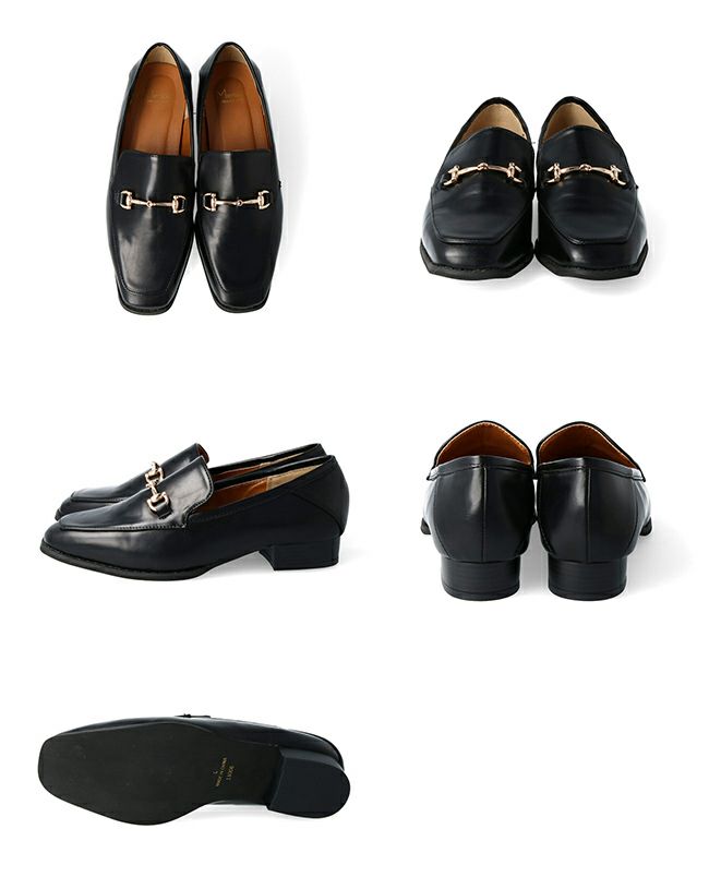 menue (メヌエ) スクエアトゥビットローファー