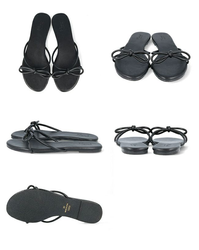 menue（メヌエ） リボンフラットビーチサンダル