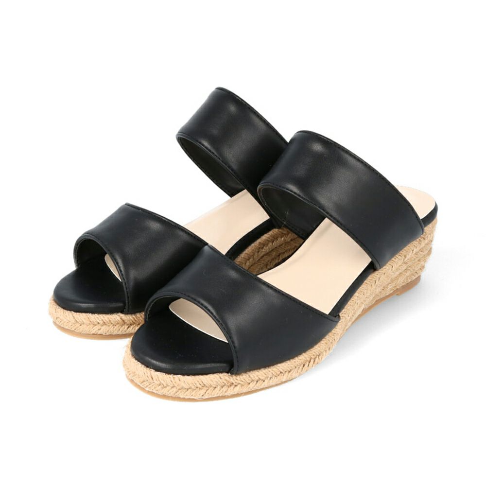 menue（メヌエ） ラウンドトゥウェッジヒールジュートサンダル