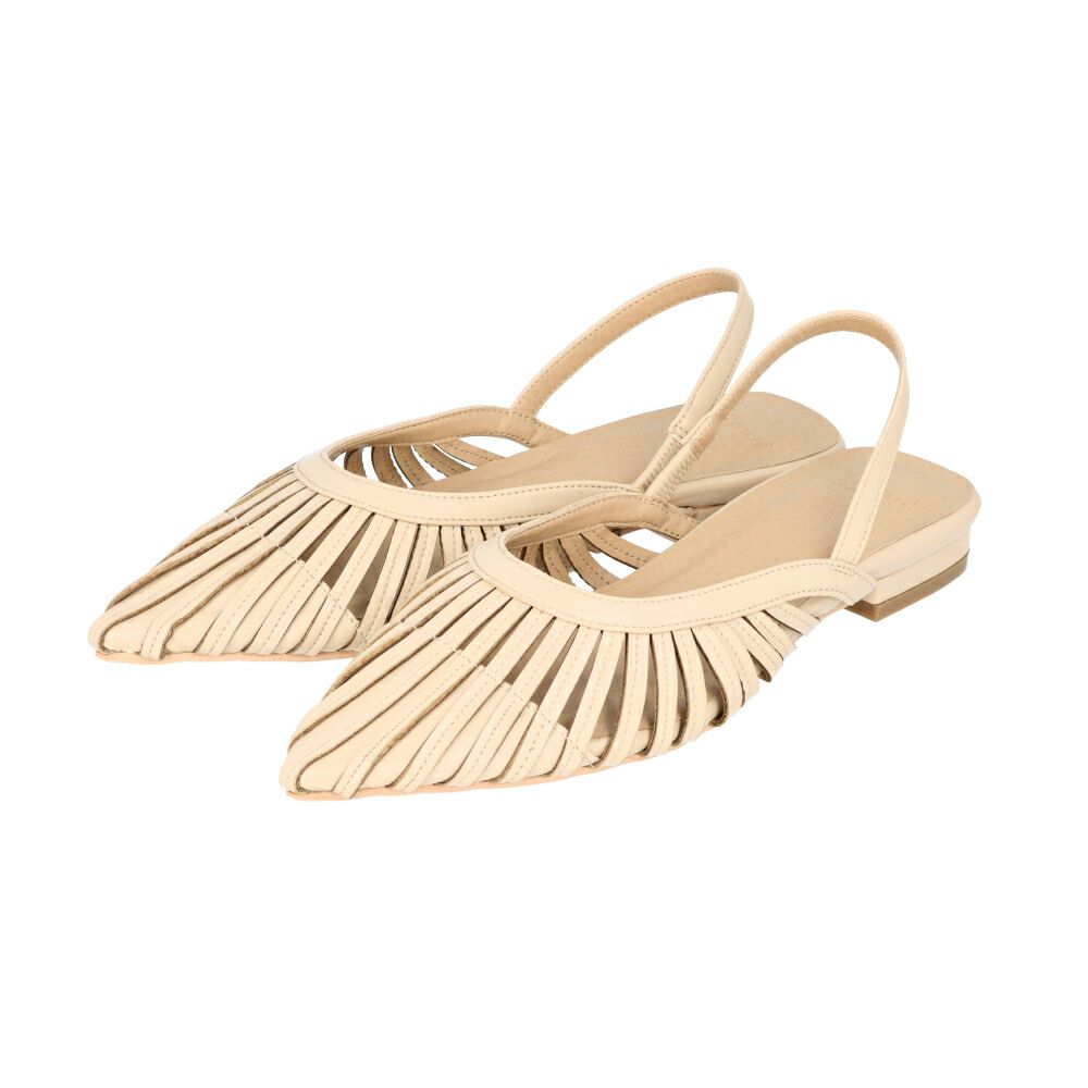 menue（メヌエ） シースルーバックストラップパンプス