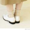 日本製三つ折りクルー丈靴下