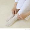 日本製 透かしリブ編みクルー丈靴下