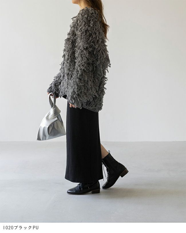 menue（メヌエ） レースアップ ミドルブーツ