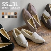 menue (メヌエ) ポインテッドトゥフェイクムートンローファー