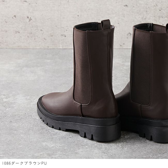 menue (メヌエ) トラックソール スクエアトゥ サイドゴアブーツ