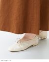 menue(メヌエ) リボンギャザーフラットシューズ