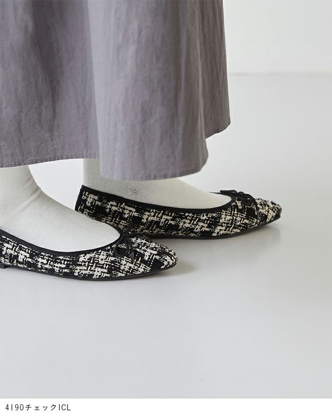 menue (メヌエ) ふわカル ポインテッドトゥ バレエシューズ