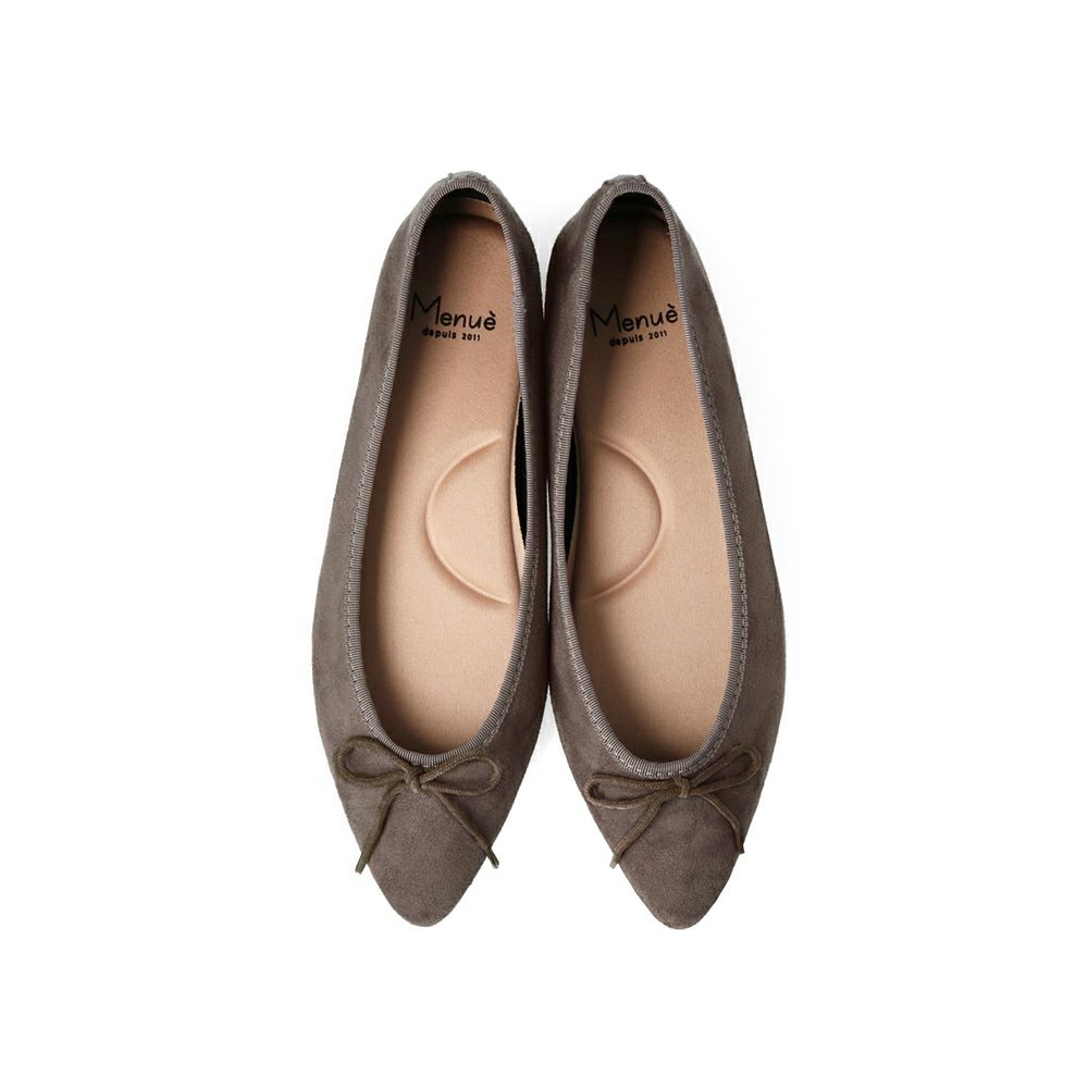 menue (メヌエ) ふわカル ポインテッドトゥ バレエシューズ