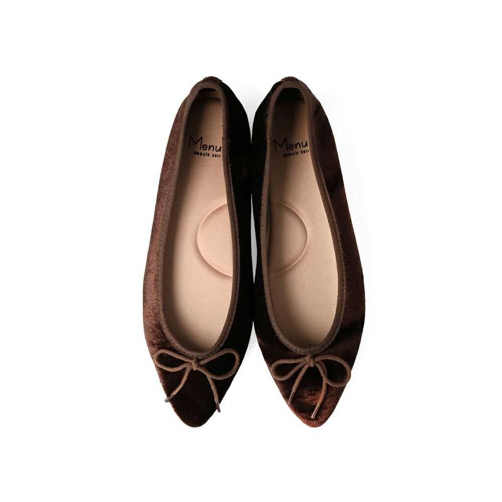 menue (メヌエ) ふわカル ポインテッドトゥ バレエシューズ