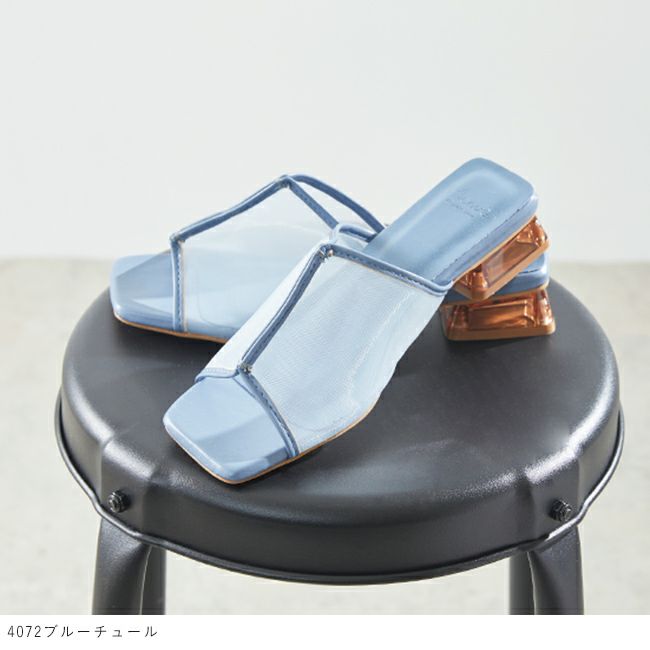 menue (メヌエ) クリアヒール チュール サンダル