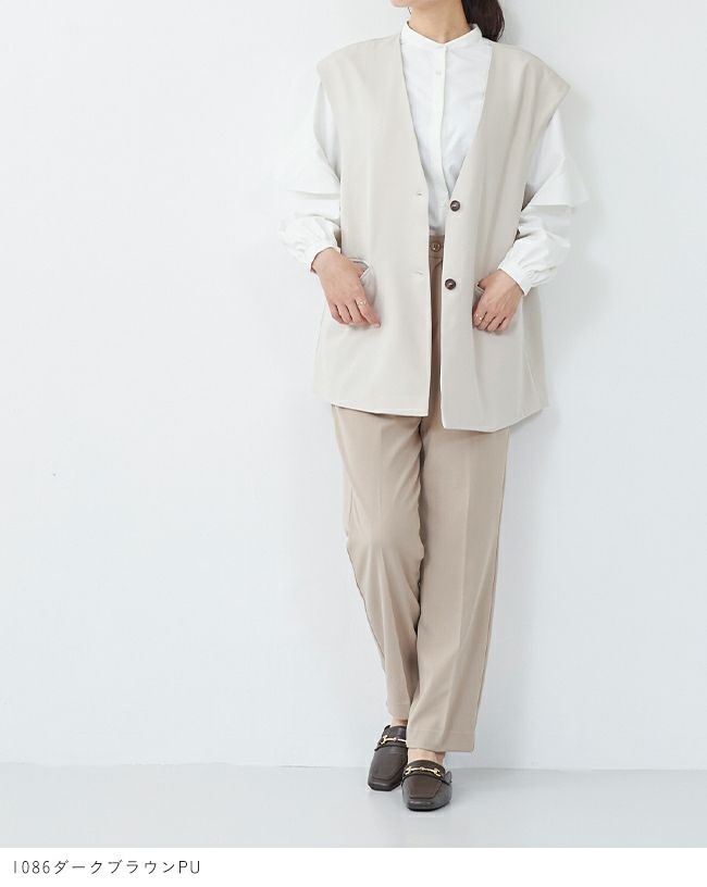 menue (メヌエ) ビット付きスクエアトゥローファーミュール