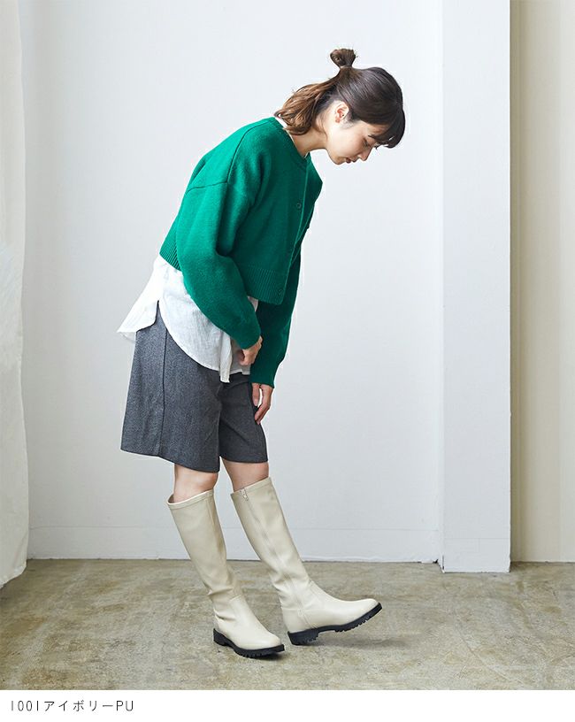 menue (メヌエ) ボリュームヒールロングブーツ