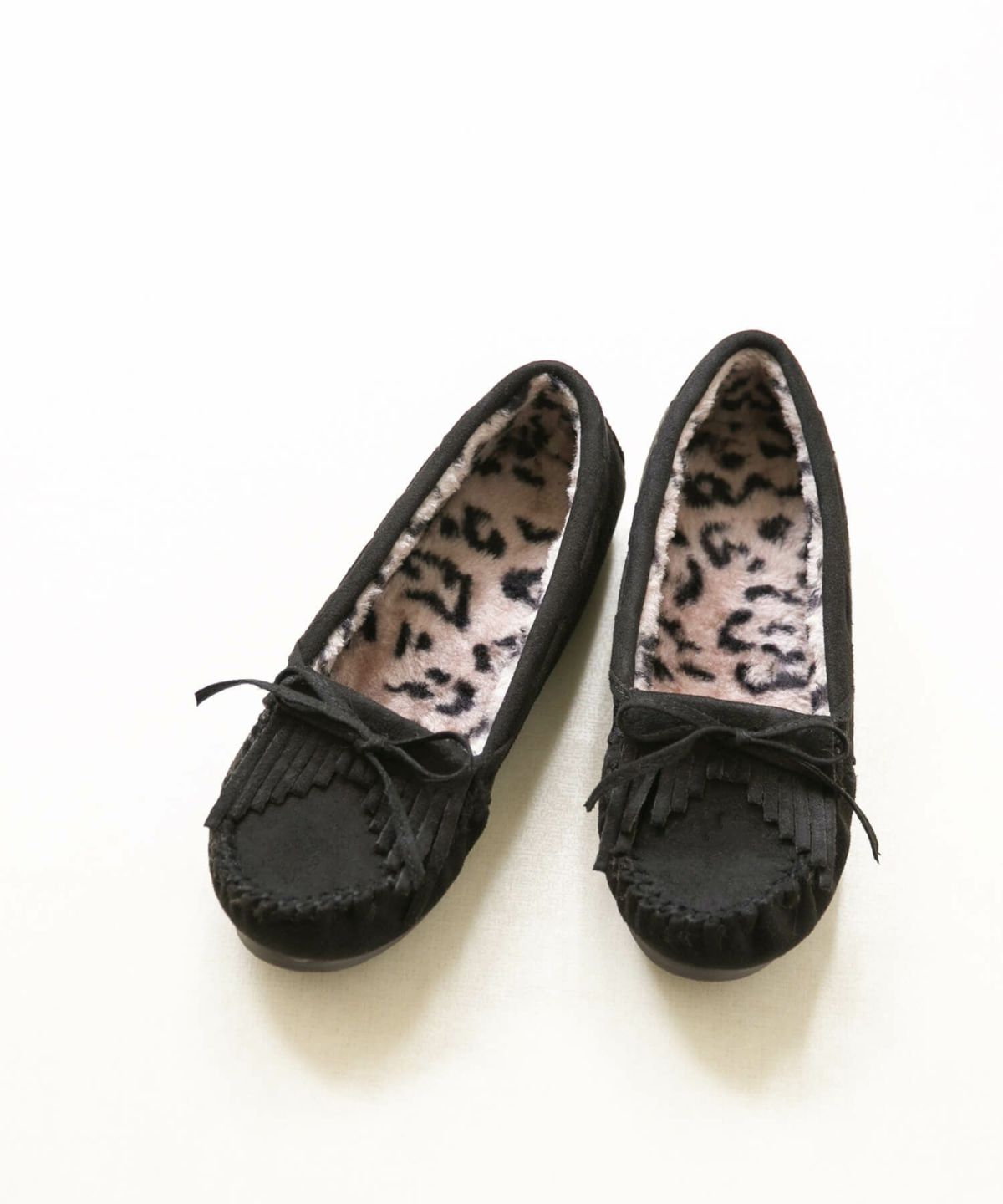 mooimooi (モーイモーイ) 撥水 フリンジモカシンシューズ